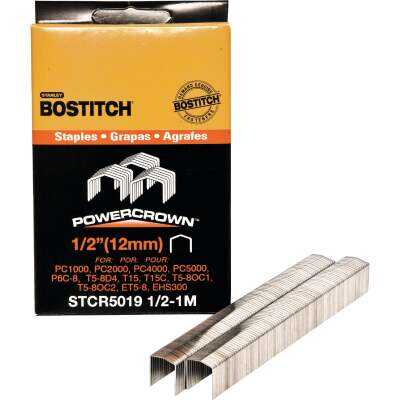 Bostitch Powercrown Hammer Tacker Staple, 1/2 In. (1000-Pack)