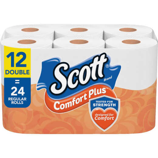 Scott Comfort Plus Extra Soft Toilet Paper (12 Double Rolls)