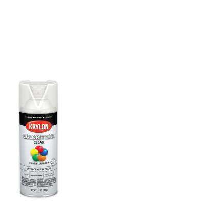 Krylon ColorMaxx 11 Oz. Satin Paint + Primer Spray Paint, Crystal Clear
