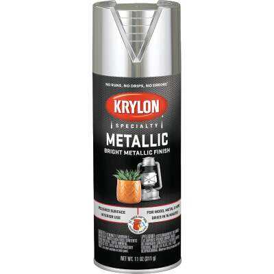 Krylon Metallic 11 Oz. Gloss Spray Paint, Bright Silver